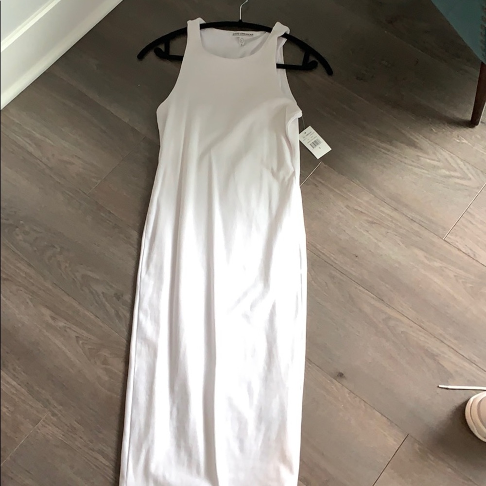 Good American ribbed midi dress